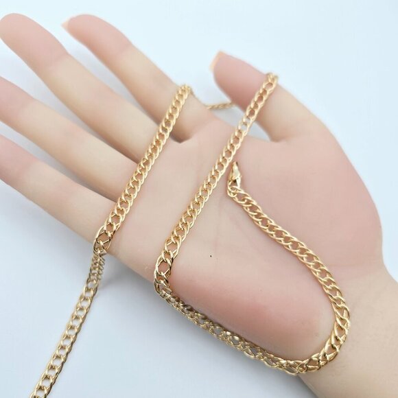 "Slim Rose Gold Curb Chain Necklace for Men & Women, 23.6 Inch Length, XPNL0088 - Picture 12 of 12